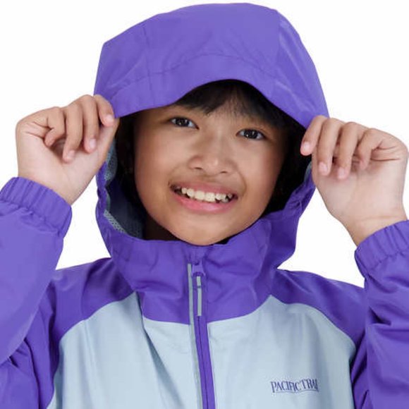 NWT Pacific Trail Youth Rain Jacket, Purple - Picture 2 of 6
